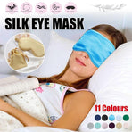 Pure Soft Silk EyeShade Blindfold Sleep Eye Mask Cover Light Shade Travel Relax - Grey