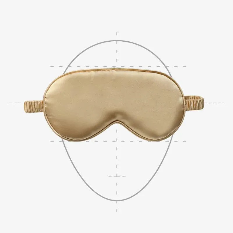 Pure Soft Silk EyeShade Blindfold Sleep Eye Mask Cover Light Shade Travel Relax - Grey