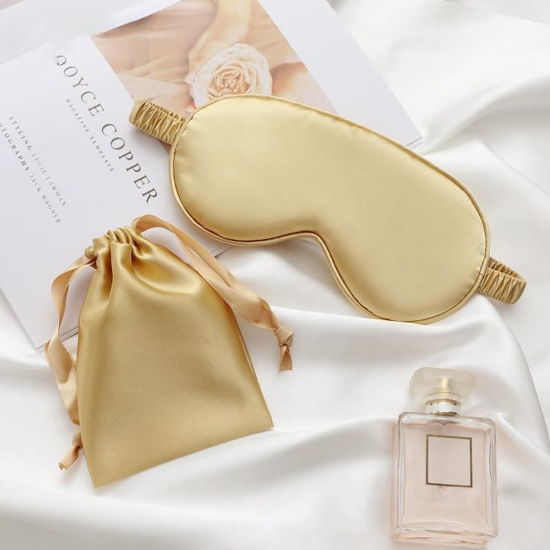 Pure Soft Silk EyeShade Blindfold Sleep Eye Mask Cover Light Shade Travel Relax - Grey