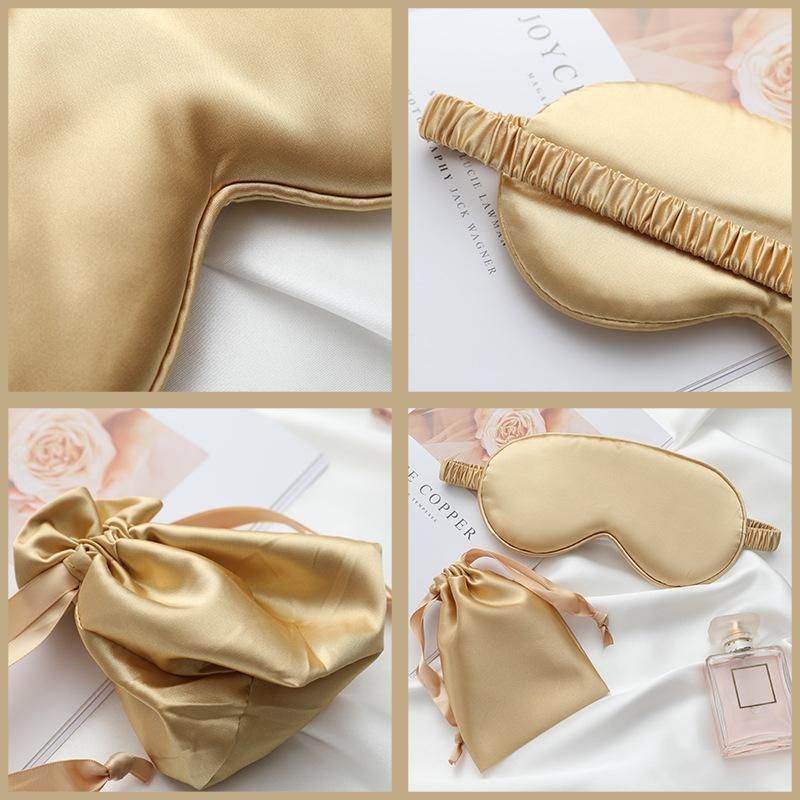 Pure Soft Silk EyeShade Blindfold Sleep Eye Mask Cover Light Shade Travel Relax - Grey