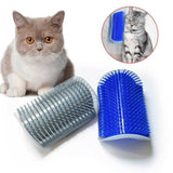Pet Cat Self Massage Brush Comb Scratcher Wall Corner Self Groomer Grooming Toys - Blue - Extra Image