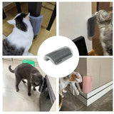 Pet Cat Self Massage Brush Comb Scratcher Wall Corner Self Groomer Grooming Toys - Green