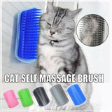 Pet Cat Self Massage Brush Comb Scratcher Wall Corner Self Groomer Grooming Toys - Grey