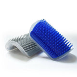 Pet Cat Self Massage Brush Comb Scratcher Wall Corner Self Groomer Grooming Toys - Grey