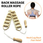 Wooden Back Massage Rope Roller for Neck Shoulder Waist and Legs