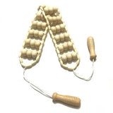 Wooden Back Massage Rope Roller for Neck Shoulder Waist and Legs - Front View