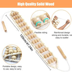 Wooden Back Massage Rope Roller for Neck Shoulder Waist and Legs