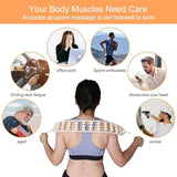 Wooden Back Massage Rope Roller for Neck Shoulder Waist and Legs - Top-Down View