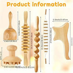 6PCS Wooden Massage Tool Set for Relaxation and Body Care