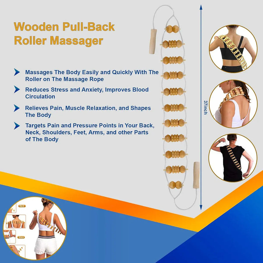 6PCS Wooden Massage Tool Set for Relaxation and Body Care