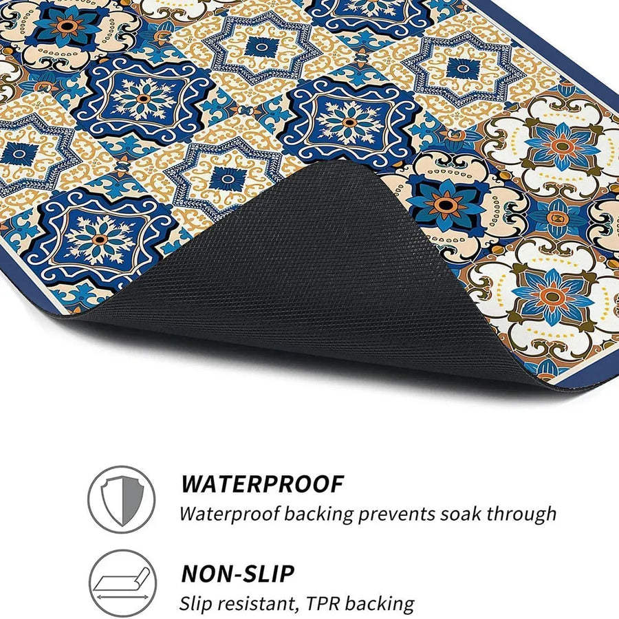 Draining Pad Cover Mat Water Absorbing Pad Washing Machine Top Dust Protection - Grey