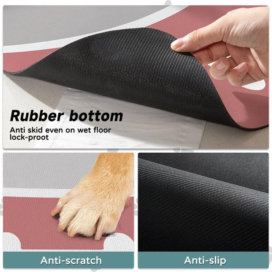 Absorbent Quick Dry Pet Floor Mats Easy Care Non Slip Dog Cat Mat Indoor Outdoor - Green