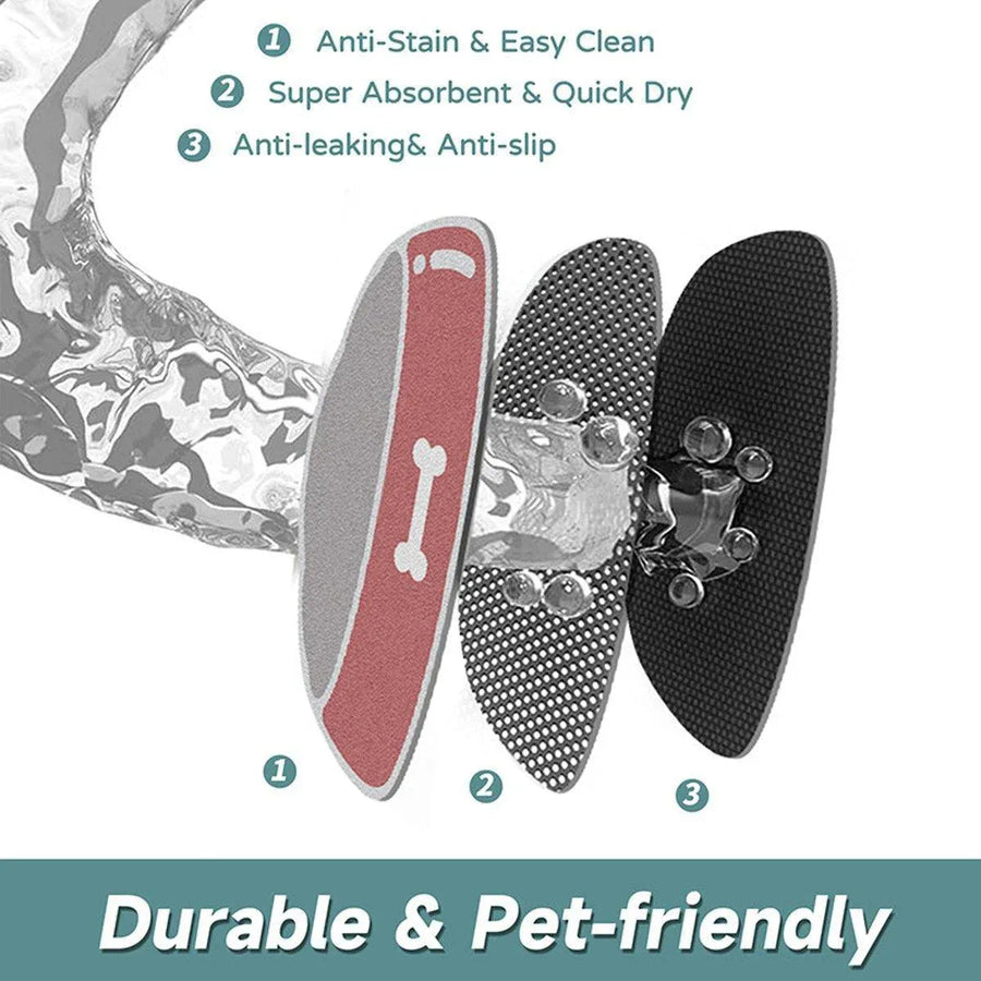 Absorbent Quick Dry Pet Floor Mats Easy Care Non Slip Dog Cat Mat Indoor Outdoor - Pink