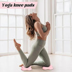 2pcs Thick Yoga Kneeling Mat Knee Cushion for Elbow Support Gym Workout Pad - Pink