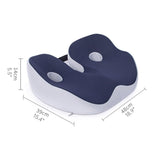 Office Chair Seat Cushion for Sedentary Support Comfort Pillow Pad Home Use - Blue - Front View
