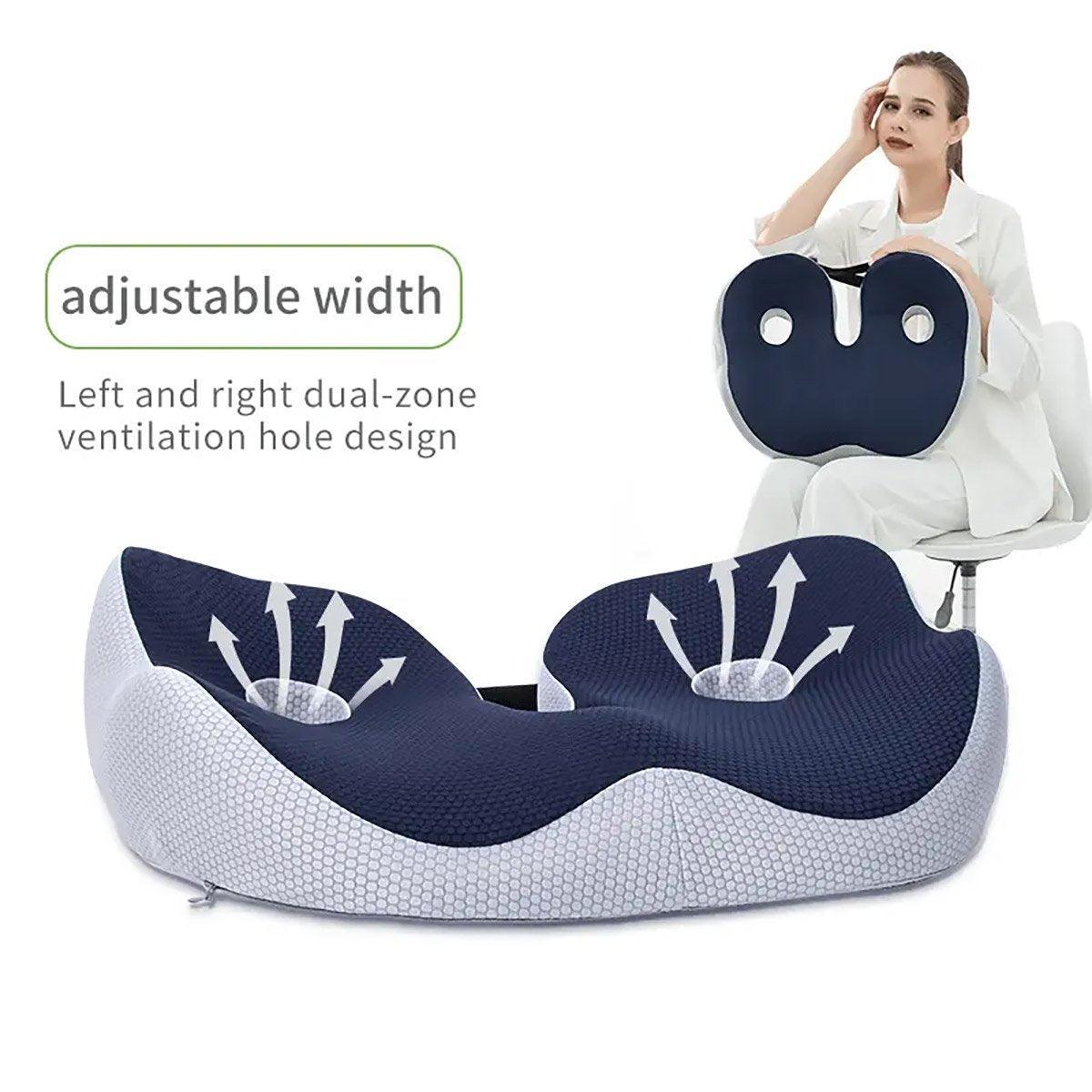 Office Chair Seat Cushion for Sedentary Support Comfort Pillow Pad Home Use - Blue