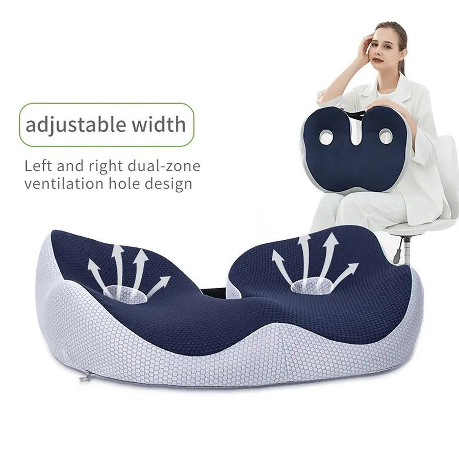 Office Chair Seat Cushion for Sedentary Support Comfort Pillow Pad Home Use - Blue