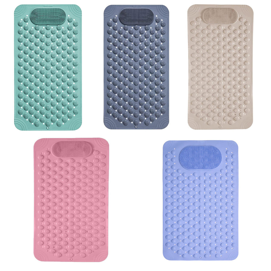 Non Slip Floor Pad Bathroom Tub Mat Bath Shower Mat with Round Massage Point - Pink