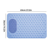 Non Slip Floor Pad Bathroom Tub Mat Bath Shower Mat with Round Massage Point - Pink