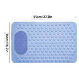 Non Slip Floor Pad Bathroom Tub Mat Bath Shower Mat with Round Massage Point - Pink - Side View