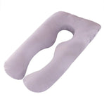 U-shaped All-Cotton Maternity Pillow Multifunctional Lumbar Side Sleep Cushion - Grey