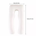 U-shaped All-Cotton Maternity Pillow Multifunctional Lumbar Side Sleep Cushion - Grey
