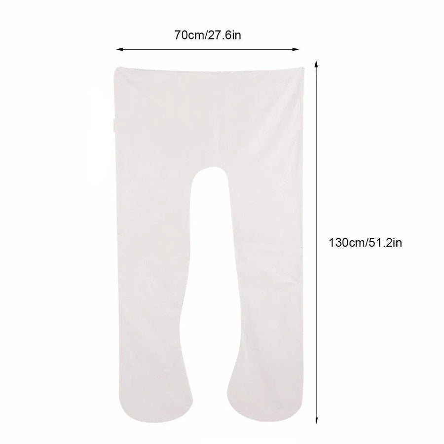 U-shaped All-Cotton Maternity Pillow Multifunctional Lumbar Side Sleep Cushion - Purple