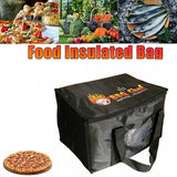 Insulated Food Delivery Bag Thermal Pizza Takeaway Cooler Storage 16L 28L 50L - 16L-28x19x20cm - Side View
