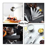 6PCS Measuring Cups Spoons 304 Stainless Steel Baking Tools With Scale Set - Top-Down View