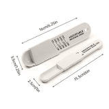 2PCS Adjustable ml Gram Plastic Measuring Spoon Scale Kitchen For Metering Spoon - White - Side View