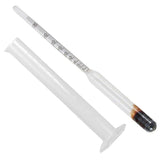 Alcohol Meter Hydrometer 0-100 Percent with 100ml Measuring Cup for Distilling - Front View