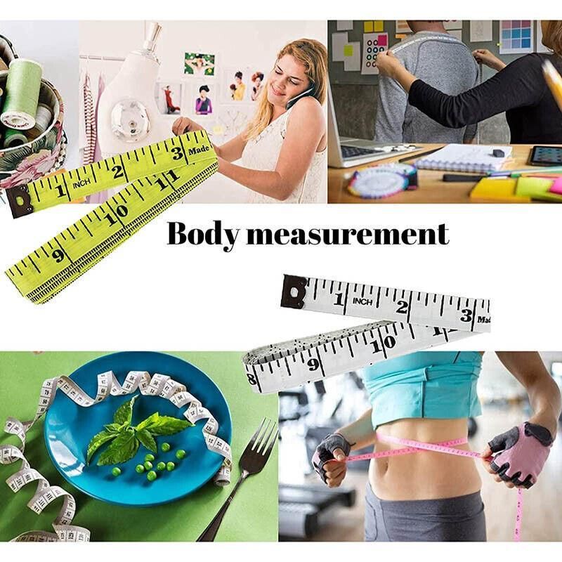 Retractable Tailor Tape Measure 150cm Soft Body Measuring Sewing Ruler - Green
