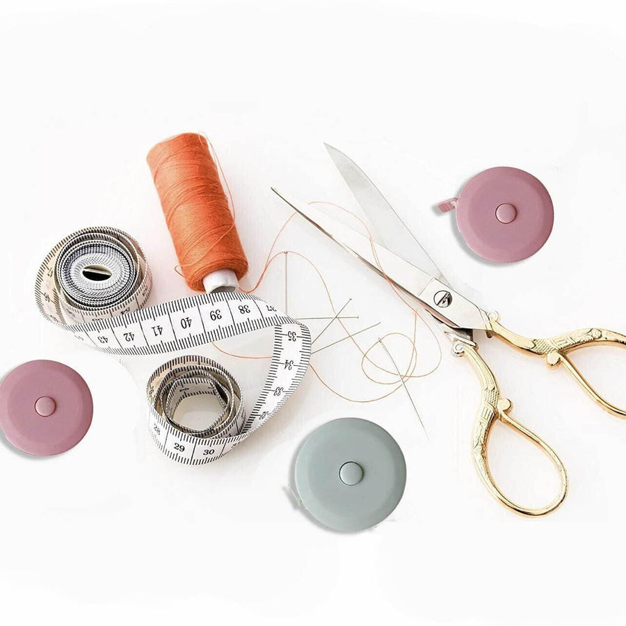 Retractable Tailor Tape Measure 150cm Soft Body Measuring Sewing Ruler - Green