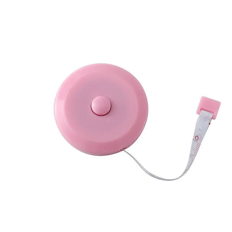 Retractable Tailor Tape Measure 150cm Soft Body Measuring Sewing Ruler - Pink