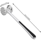 Meat Hammer Kitchen Tenderizing Beating Tool Double Sided Loose Meat Hammer - Side View