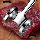 Meat Hammer Kitchen Tenderizing Beating Tool Double Sided Loose Meat Hammer - 45-Degree Angle
