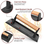 Cast Iron Meat Press Rectangular Grill BBQ Steak Press for Outdoor Cooking
