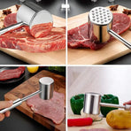 Stainless Steel Meat Hammer Tenderizer Kitchen Tool Loose Meat Pounder Mallet
