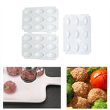 Meatball Maker Manual Meatloaf Mold Kibbeh Maker Press Minced Processor Tool - 9 Holes Clear