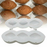 Meatball Maker Manual Meatloaf Mold Kibbeh Maker Press Minced Processor Tool - 9 Holes White - Top-Down View