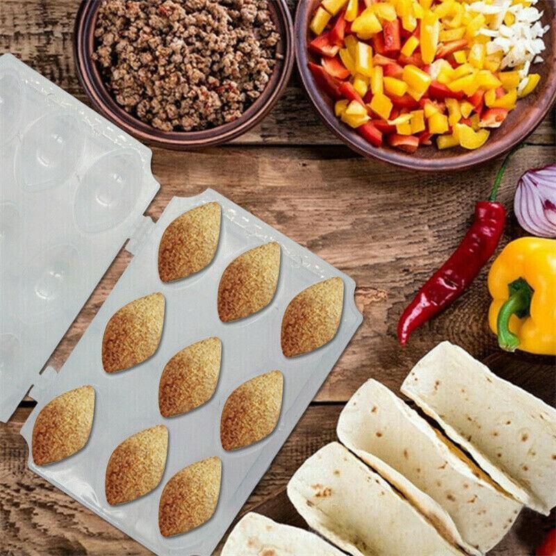Meatball Maker Manual Meatloaf Mold Kibbeh Maker Press Minced Processor Tool - 9 Holes White