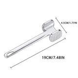 Aluminium Meat Tenderizer Hammer Tool for Steak Chicken Beef 19x4.5cm - Side View