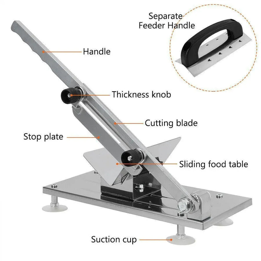 anual Frozen Meat Slicer Stainless Steel Cutter for Beef Mutton Vegetables