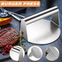 Stainless Steel Burger Press 14cm Meat Smasher for BBQ Griddle Kitchen Use