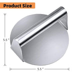 Stainless Steel Burger Press 14cm Meat Smasher for BBQ Griddle Kitchen Use