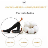 Women Long Massage Pilates Socks Yoga Socks Non Slip Socks Medium Open - Medium Open Toe Black