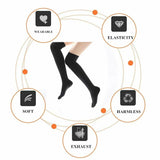 Women Long Massage Pilates Socks Yoga Socks Non Slip Socks Medium Open - Medium Open Toe Dark Gray - Extra Image