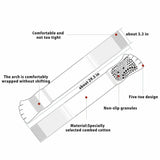 Women Long Massage Pilates Socks Yoga Socks Non Slip Socks Medium Open - Medium Open Toe Dark Red - Top-Down View