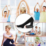 Women Long Massage Pilates Socks Yoga Socks Non Slip Socks Medium Open - Medium Open Toe Dark Red