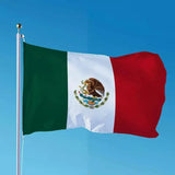 Large Mexico Mexican Flag Heavy Duty Outdoor Mx 90X150Cm - 3X5Ft - Close-Up Angle